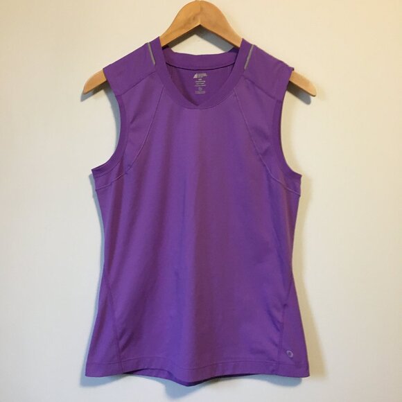 MEC Purple Sporty Muscle Shirt With Reflectors - Picture 1 of 13